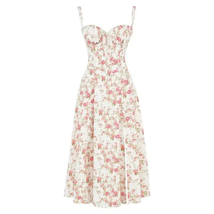 Margaret | Corset Midi Dress - Elegant, figure-flattering style