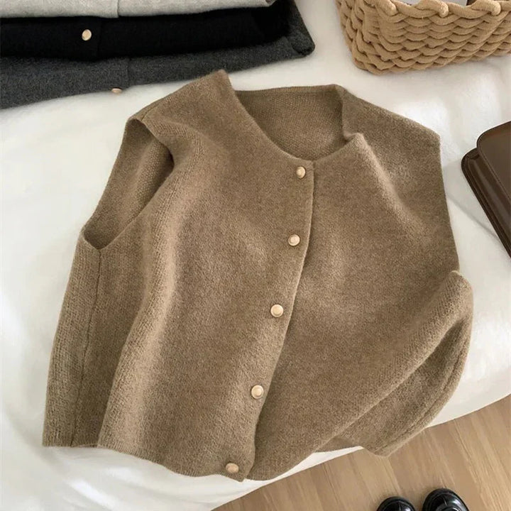 Marlene | Women's Button-Front Knit Sweater Vest