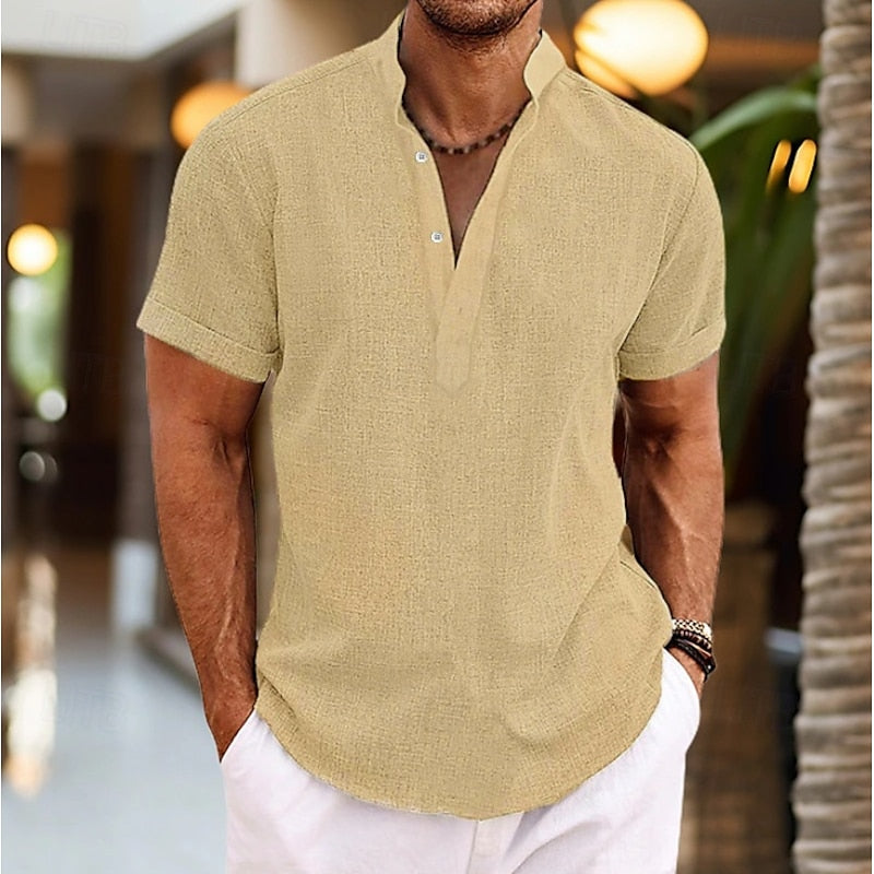 Archie | Lightweight Linen Short Sleeve Shirt for Men