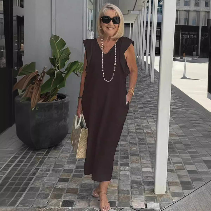 Hallie | Stylish Sleeveless Linen Dress for Summer