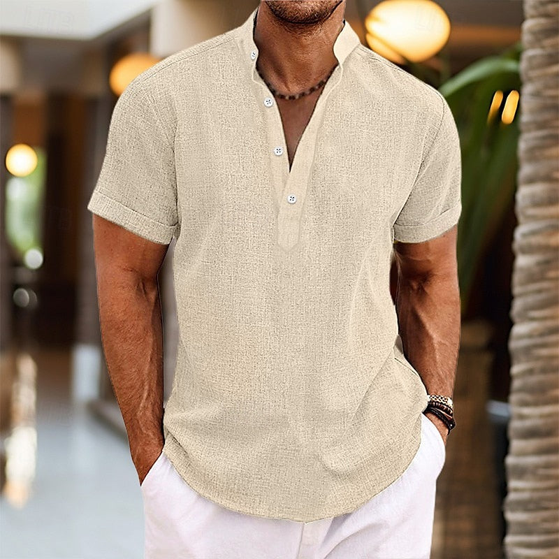 Archie | Lightweight Linen Short Sleeve Shirt for Men