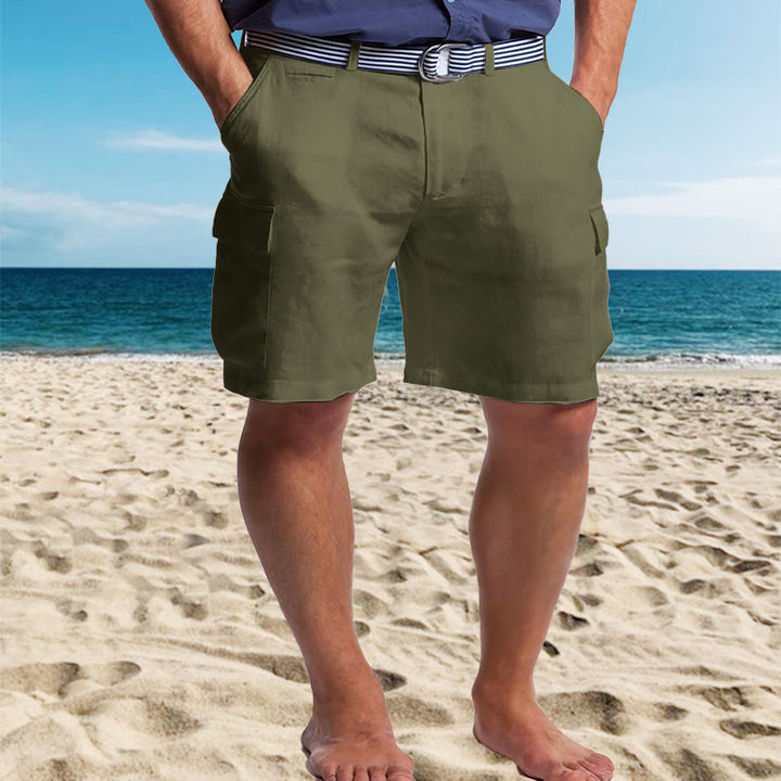 Bernard | Stylish Linen Cargo Shorts