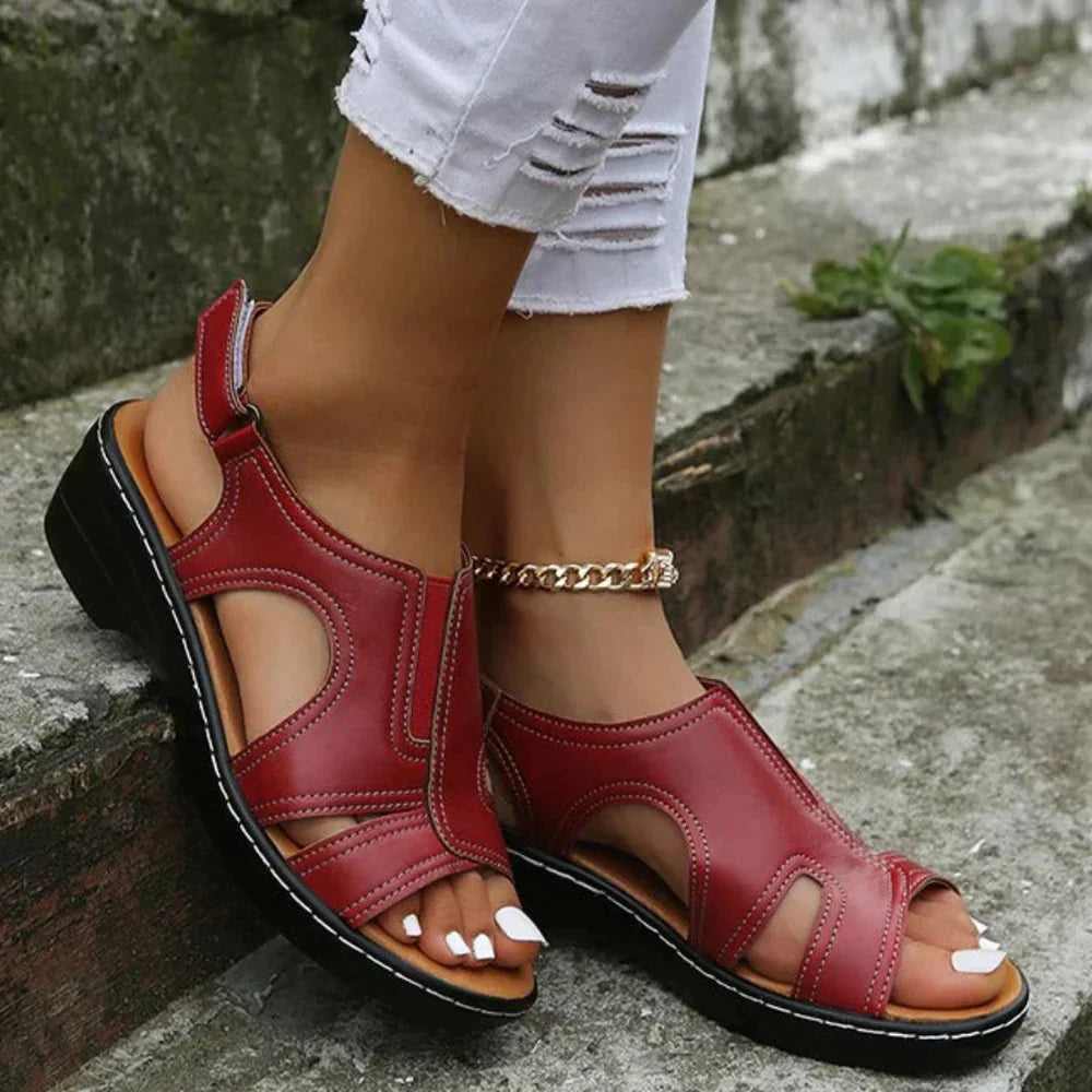 Jolie | Elegant Brown Wedge Sandals