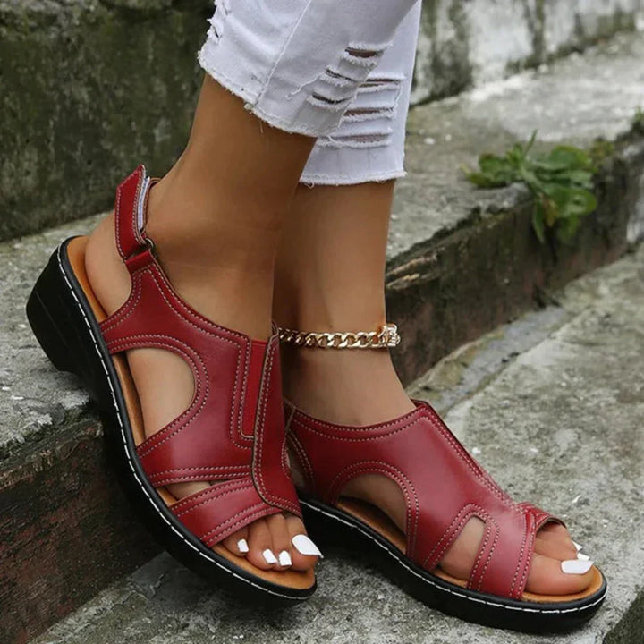 Jolie | Elegant Brown Wedge Sandals