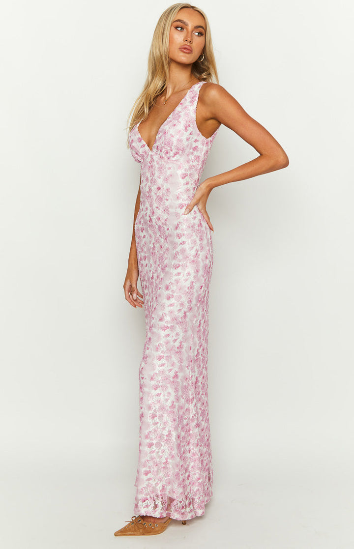 Piper | Elegant Sleeveless Wedding Dress with Floral Design for Women
