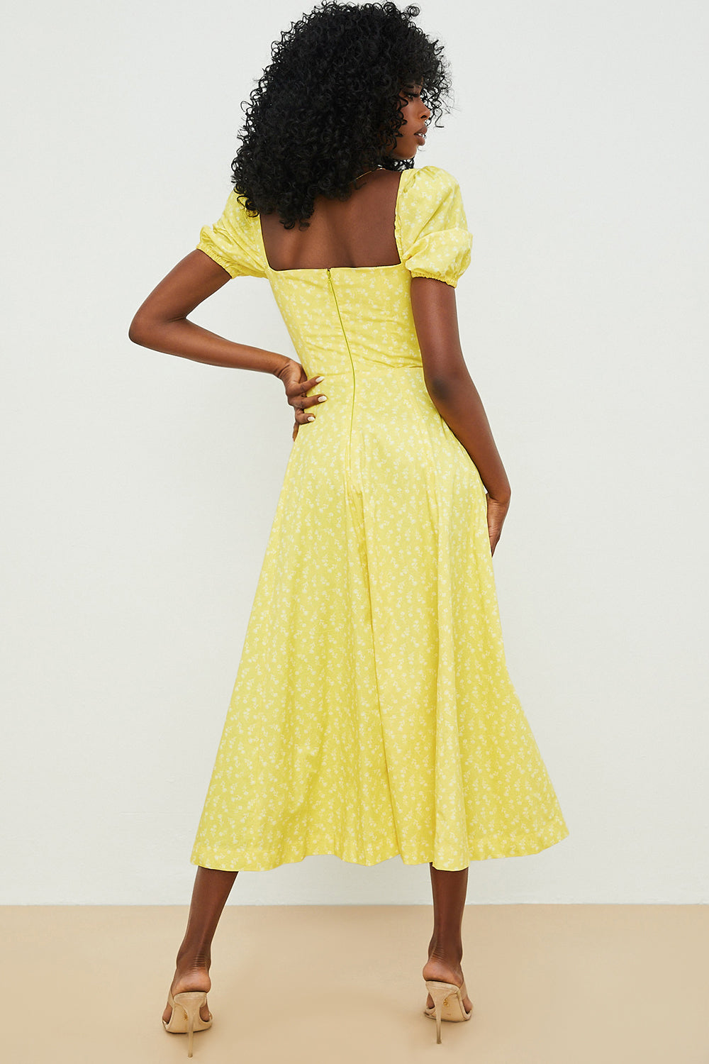 Kiara | Feminine Puff Sleeve Midi Dress